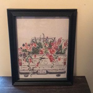 Water color framed truck photo